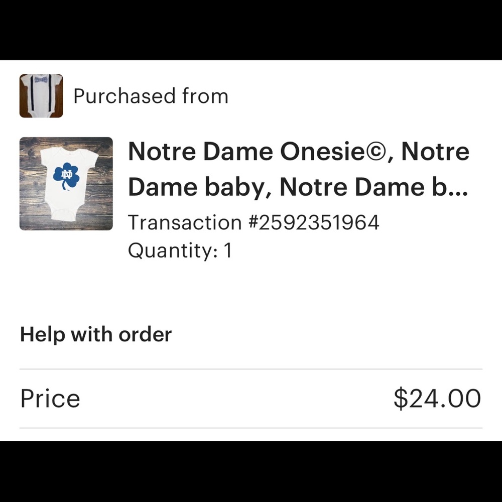 Norte Dame baby onesie, fleece Bunting, blanket - Picture 3 of 6